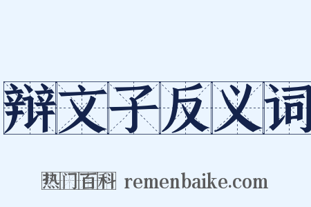 辩文子反义词是什么意思的图片